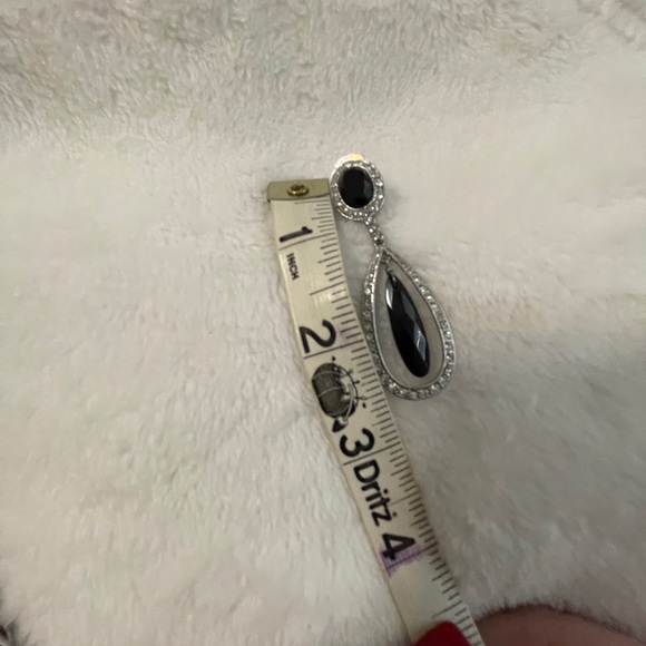 NWT necklace and earrings set. Rhinestone & black - Picture 7 of 7